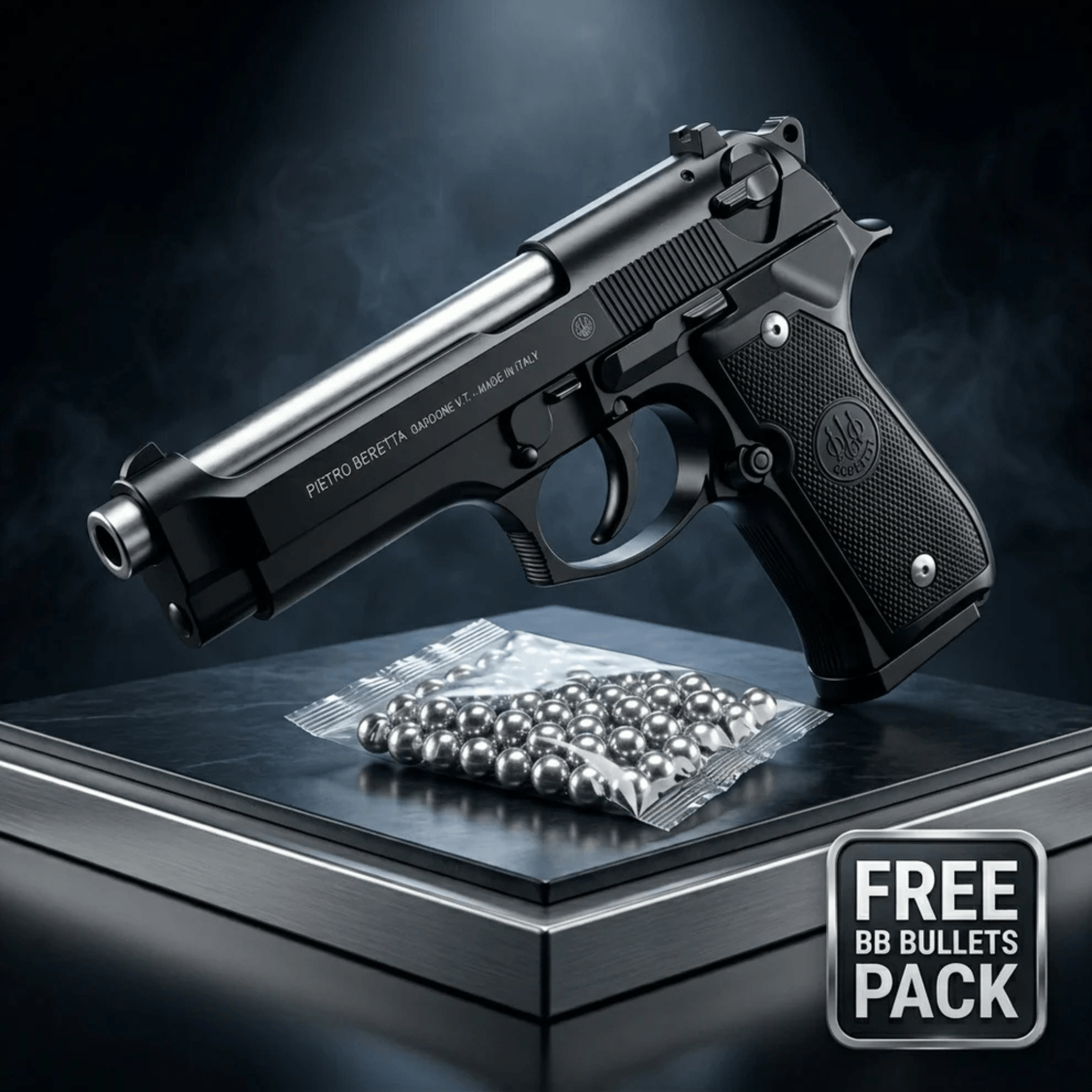 Silver M92 Beretta Airsoft Toy Gun
